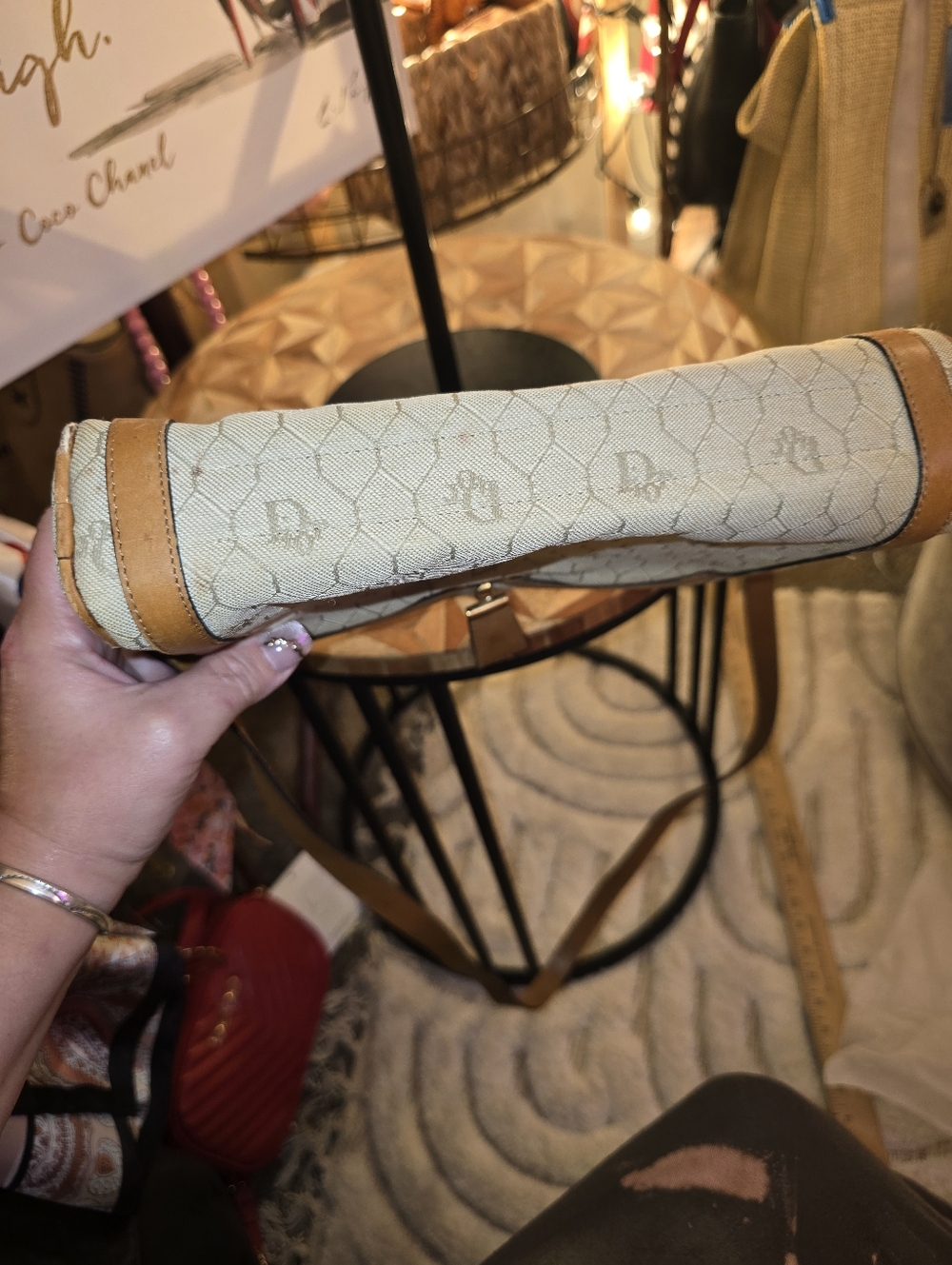 Vintage Christian Dior Honeycomb Bag - Picture 4 of 15